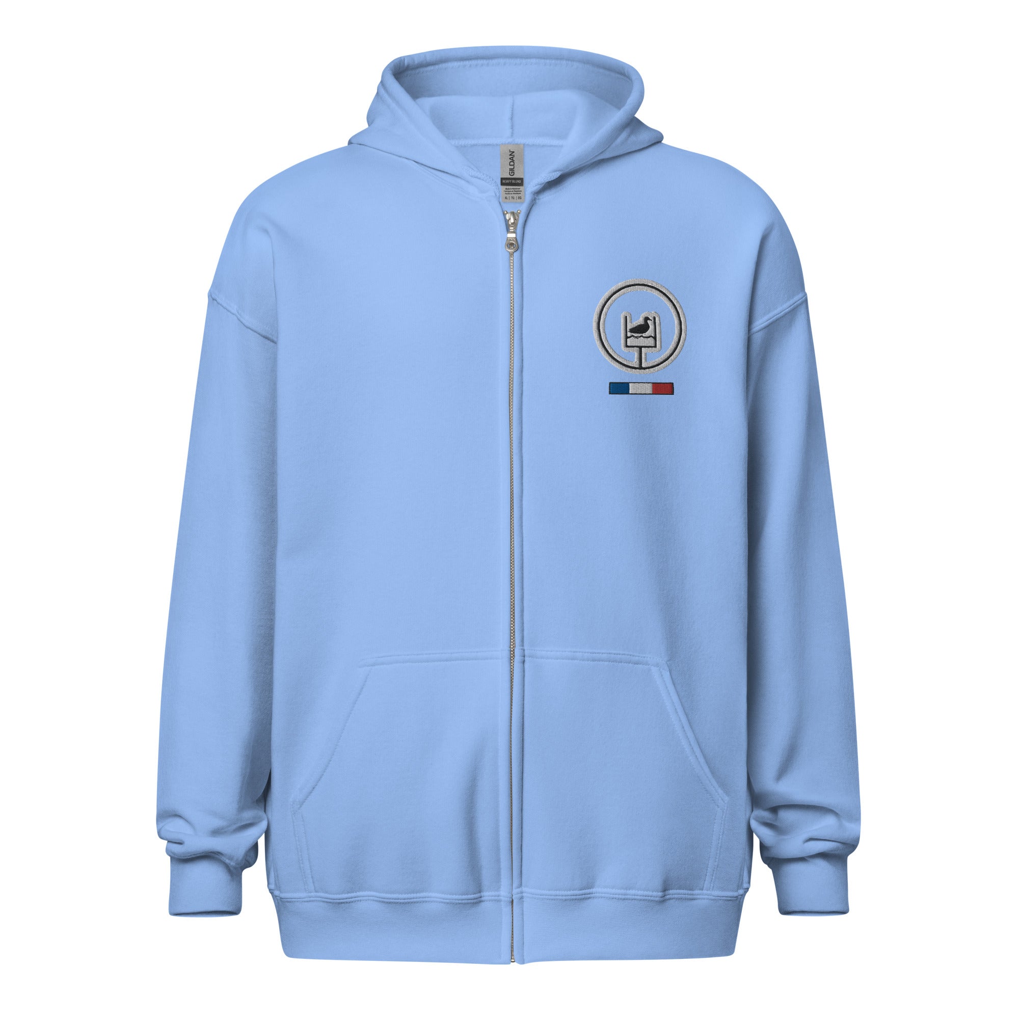 Sweat à capuche à fermeture éclair broderie