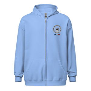 Sweat à capuche à fermeture éclair broderie