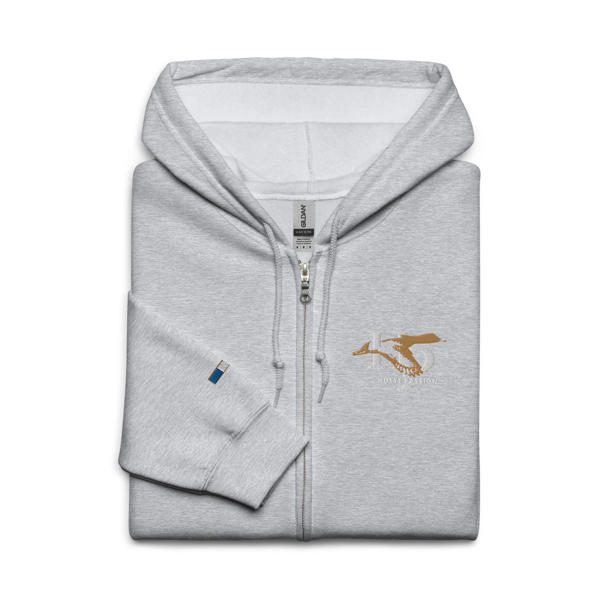 Sweat à capuche à fermeture éclair broderie