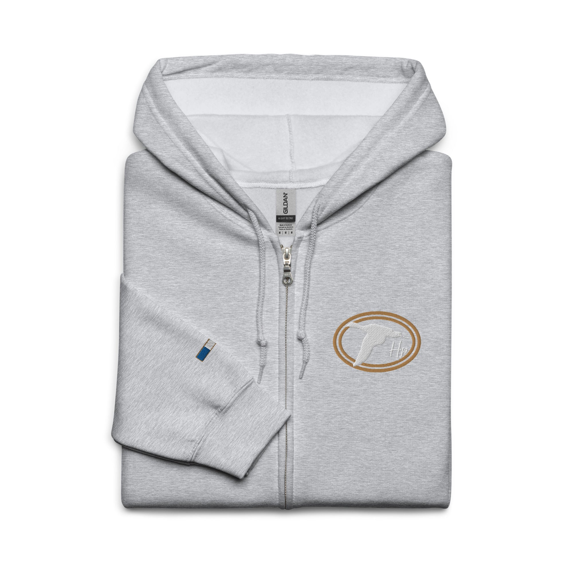 Sweat à capuche à fermeture éclair broderie