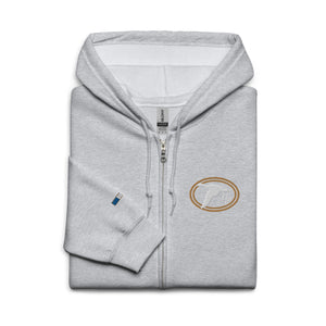 Sweat à capuche à fermeture éclair broderie