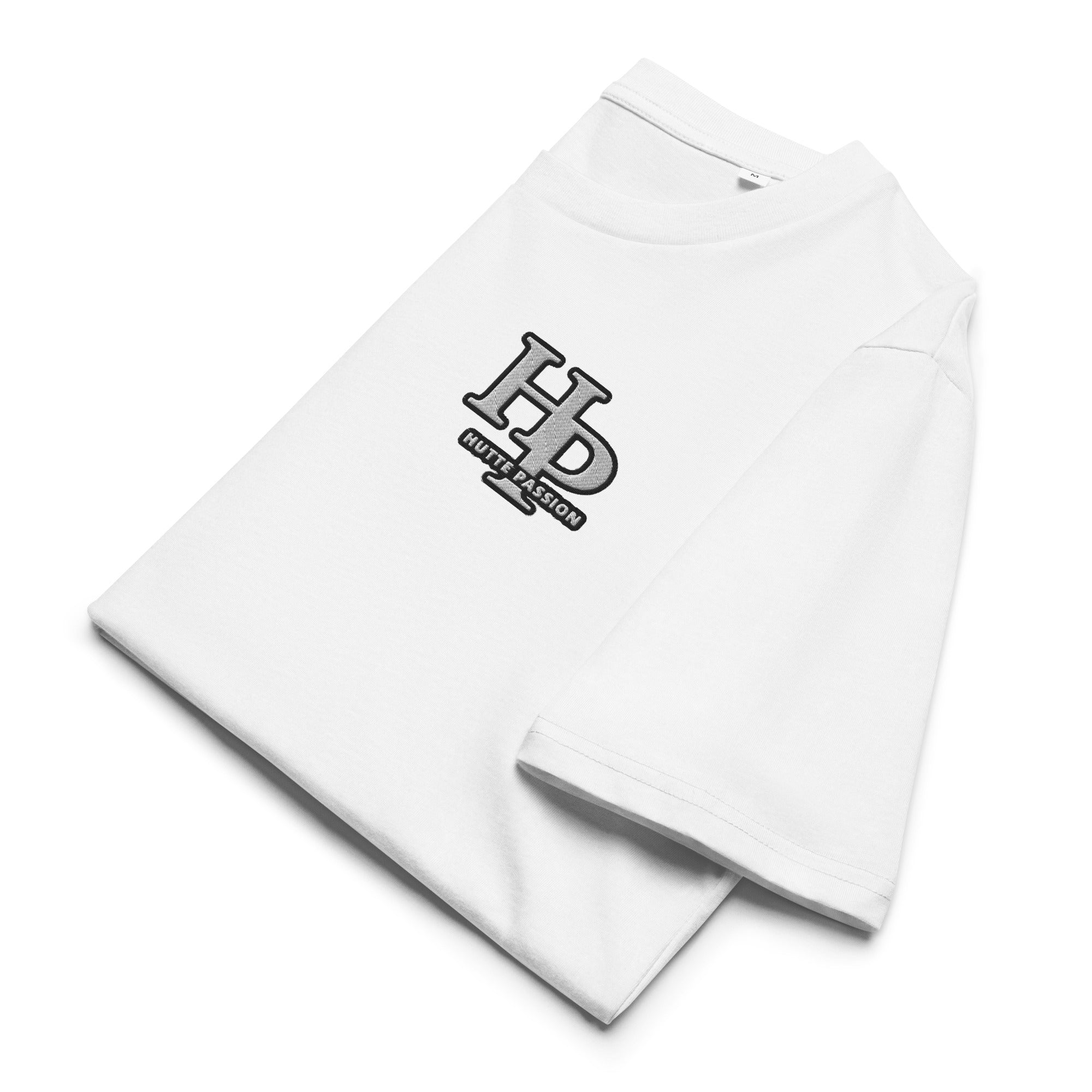 Collection Premium Blanc : T-shirt broderie plus manche droite