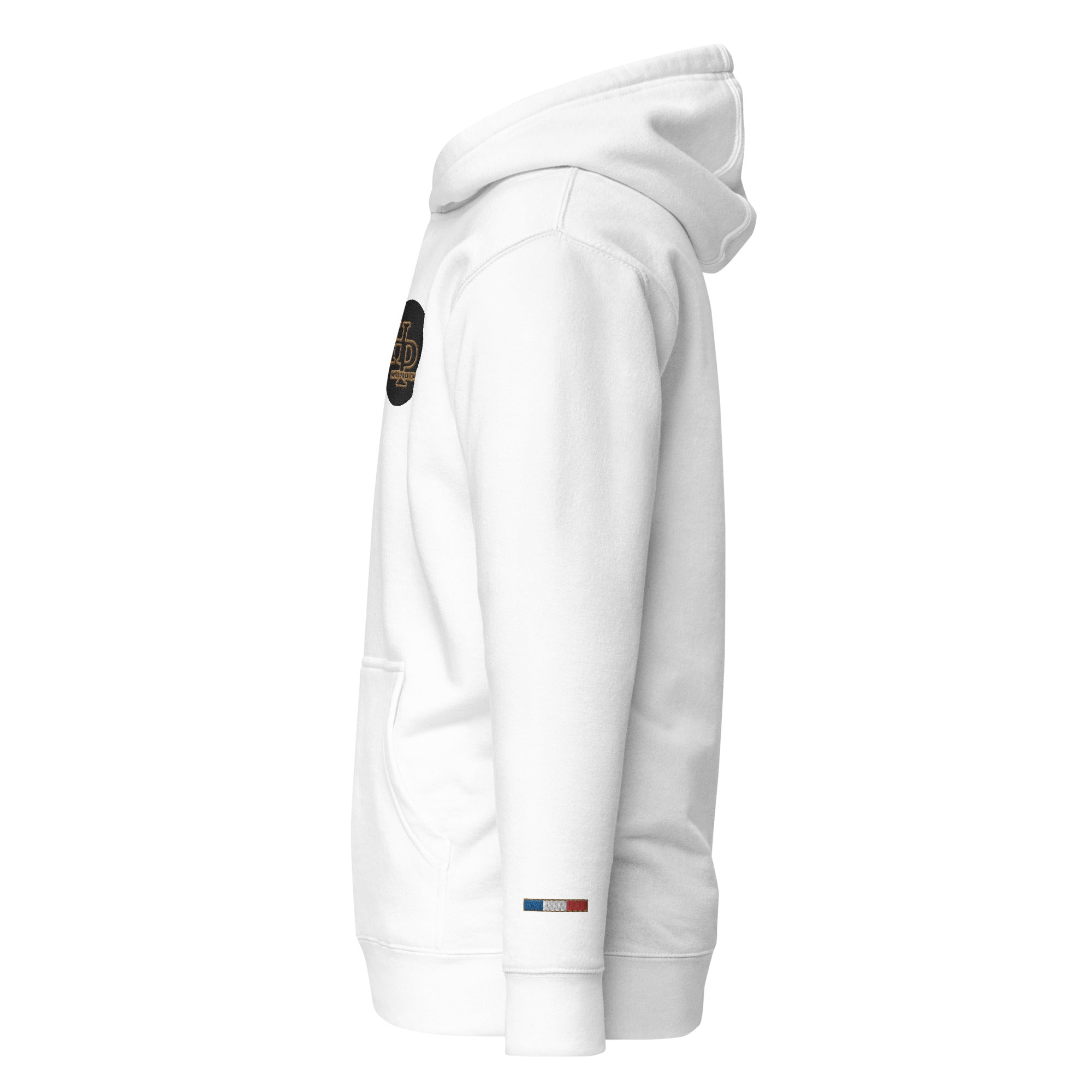 Collection Premium : Sweat à Capuche broderie écusson plus poignet