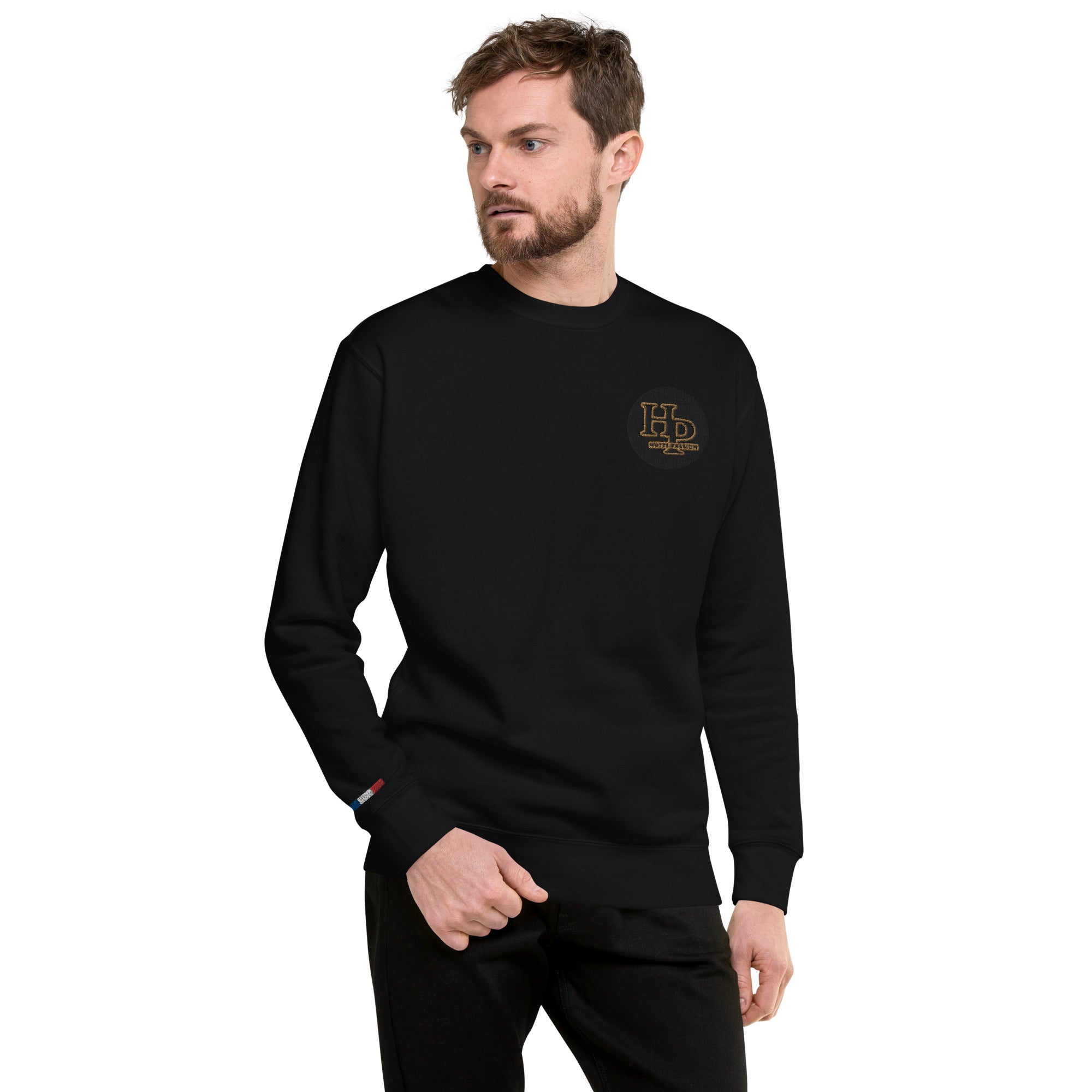 Collection Premium Ecusson : Sweat à col rond broderie plus poignet