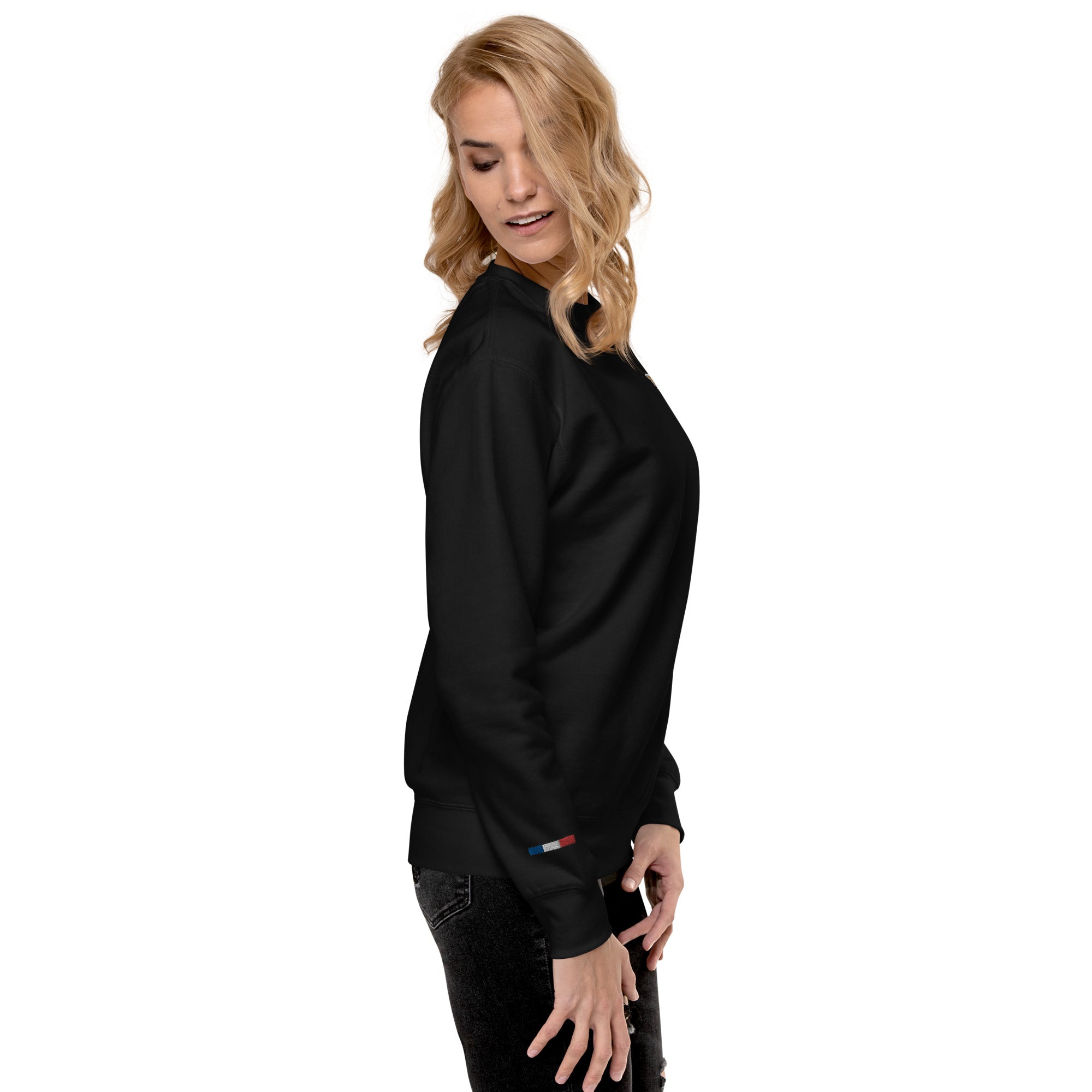 Collection Premium : Sweat à col rond broderie plus poignet droit
