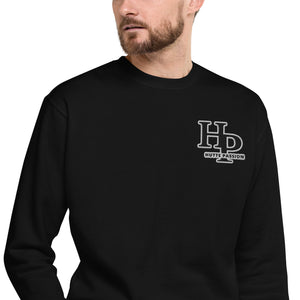 Collection Black : Sweat à col rond broderie plus poignet