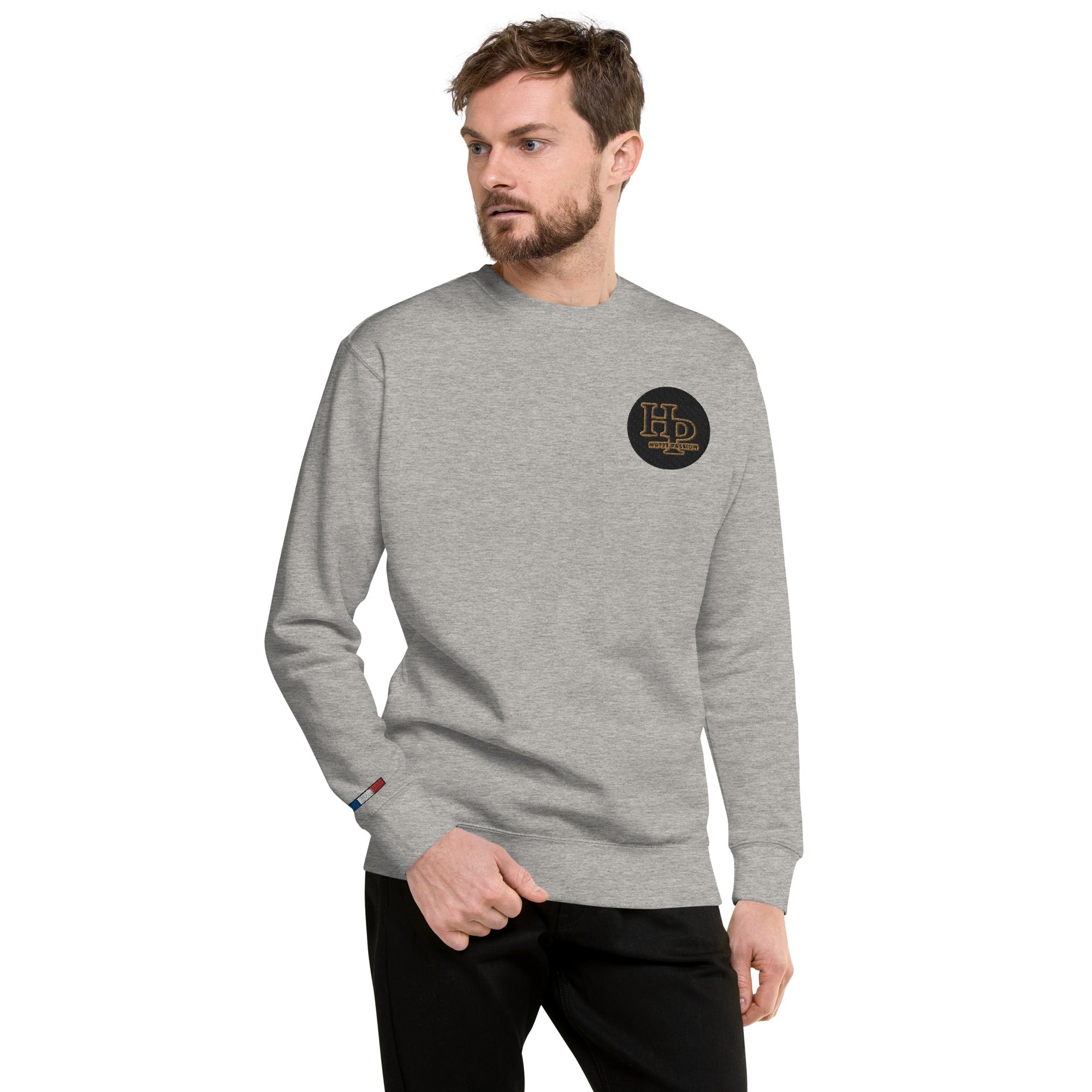 Collection Premium Ecusson : Sweat à col rond broderie plus poignet