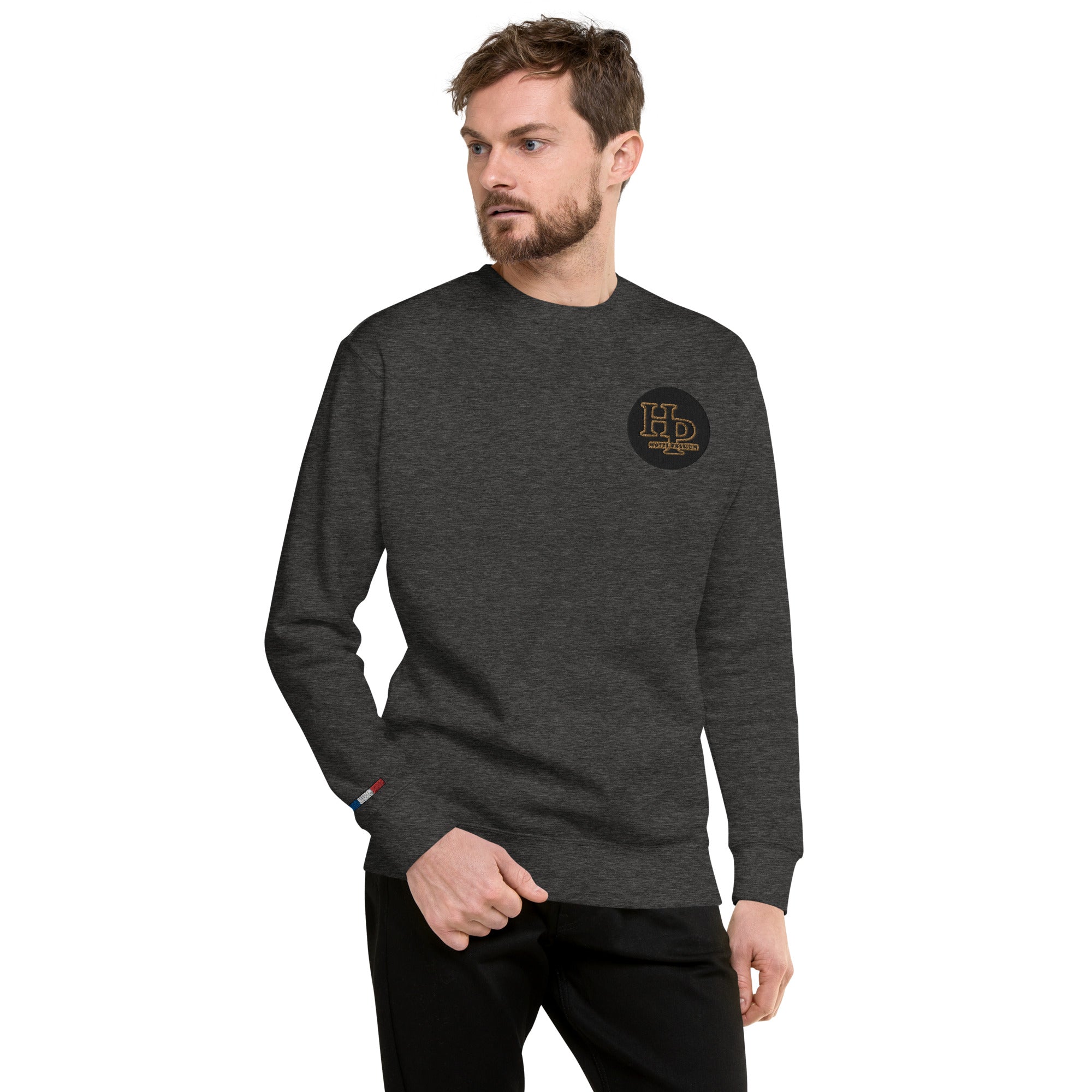 Collection Premium Ecusson : Sweat à col rond broderie plus poignet