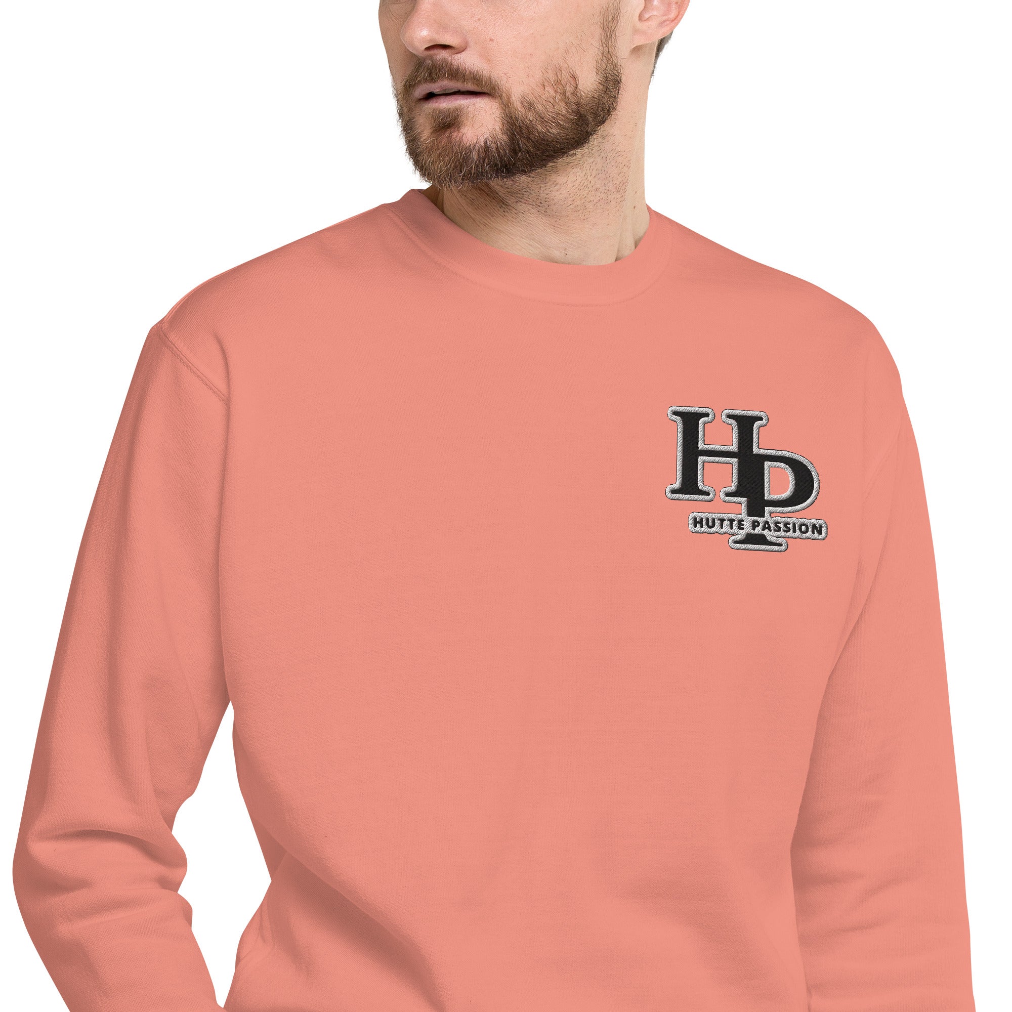 Collection Black : Sweat à col rond broderie plus poignet