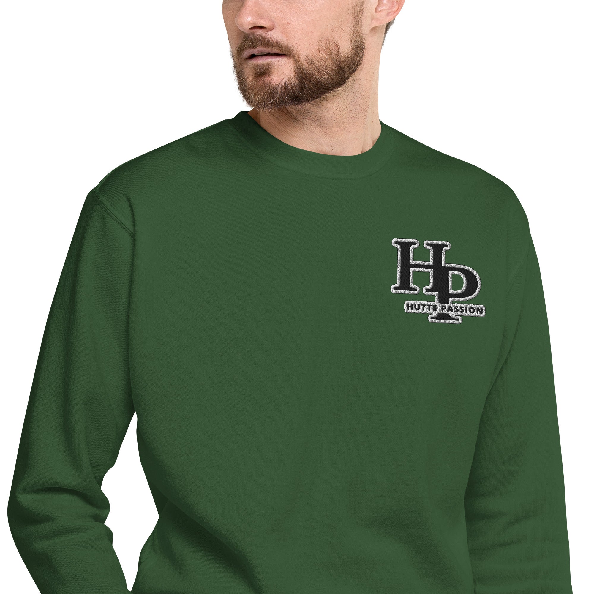 Collection Black : Sweat à col rond broderie plus poignet