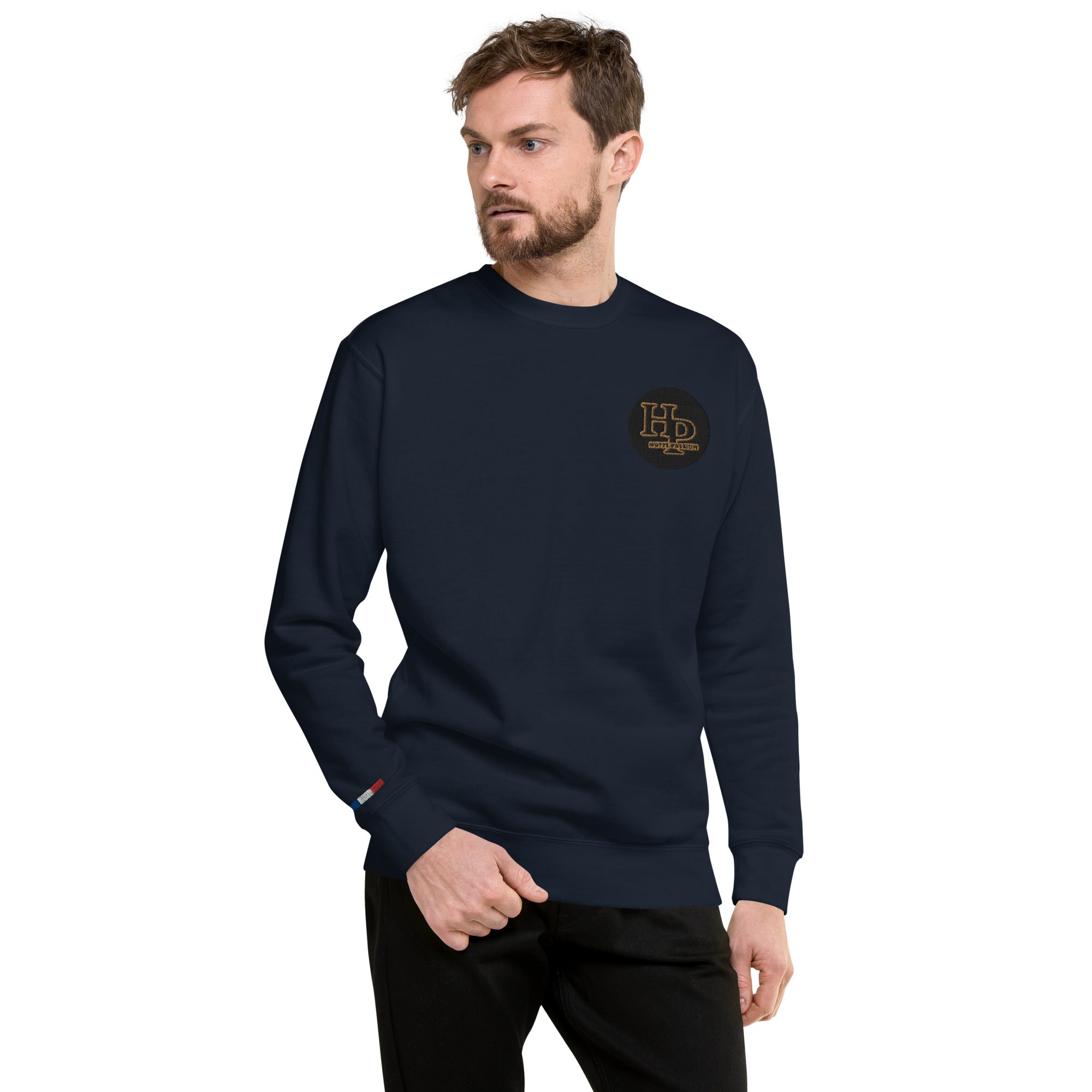 Collection Premium Ecusson : Sweat à col rond broderie plus poignet