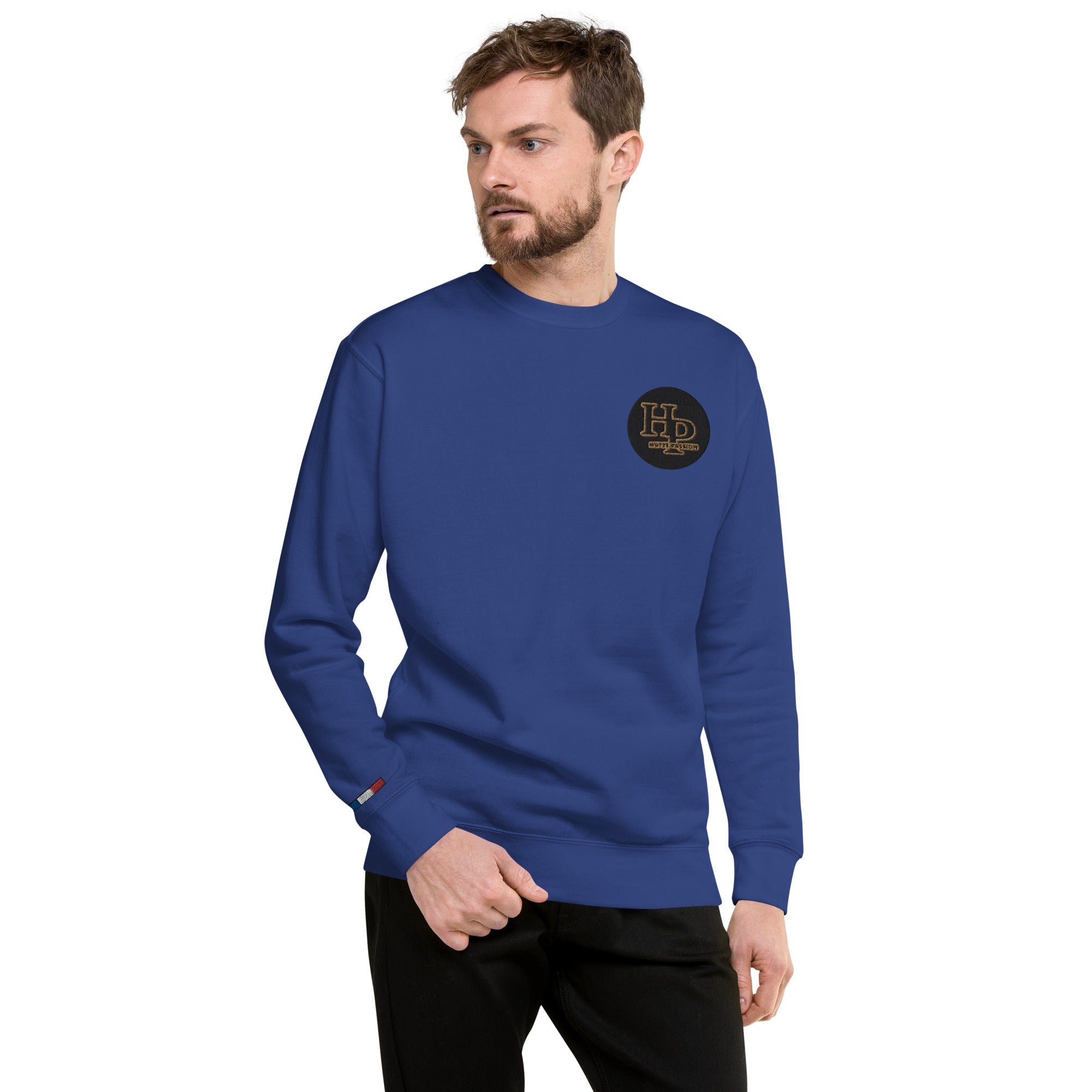 Collection Premium Ecusson : Sweat à col rond broderie plus poignet